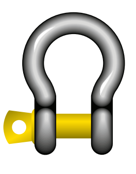 WIRECO GRADE S SHACKLE BOW TYPE, SCREW PIN