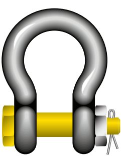 WIRECO GRADE S SHACKLE BOW TYPE, SAFETY PIN