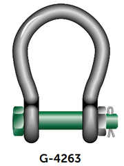 VAN BEEST GREEN PIN WIDE MOUTH BOW SHACKLE
