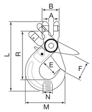 WIRECO GRADE 100 G100 CLEVIS SELF LOCKING HOOK